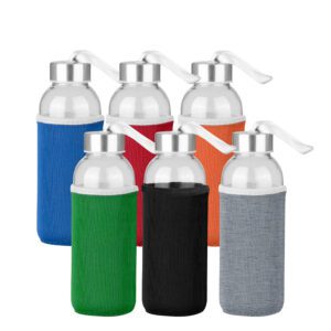 TM50 - Botella de Vidrio Silica con funda de Neopreno 440cc - Imagen 1
