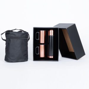 Set termo 1/2 L + 2 tazones encobrizados "GLASGOW" - Imagen 1