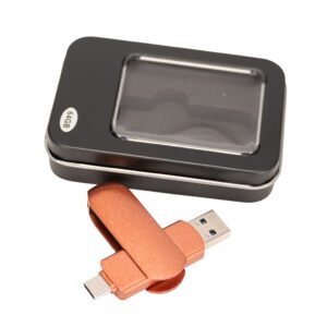 Pendrive giro encobrizado OTG USB 3.0 / Type C, 64GB - Imagen 1